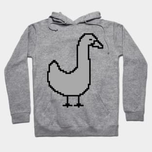 Cute Gray Goose Pixelart Hoodie